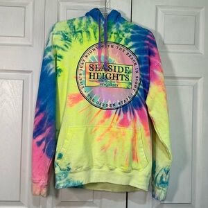 🌹 ESY Surf Co. Seaside Heights (Jersey Shore) Tie Die Hooded Sweatshirt - Medium